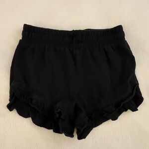 Jumping Beans Black Ruffle Trimmed Cotton Shorts